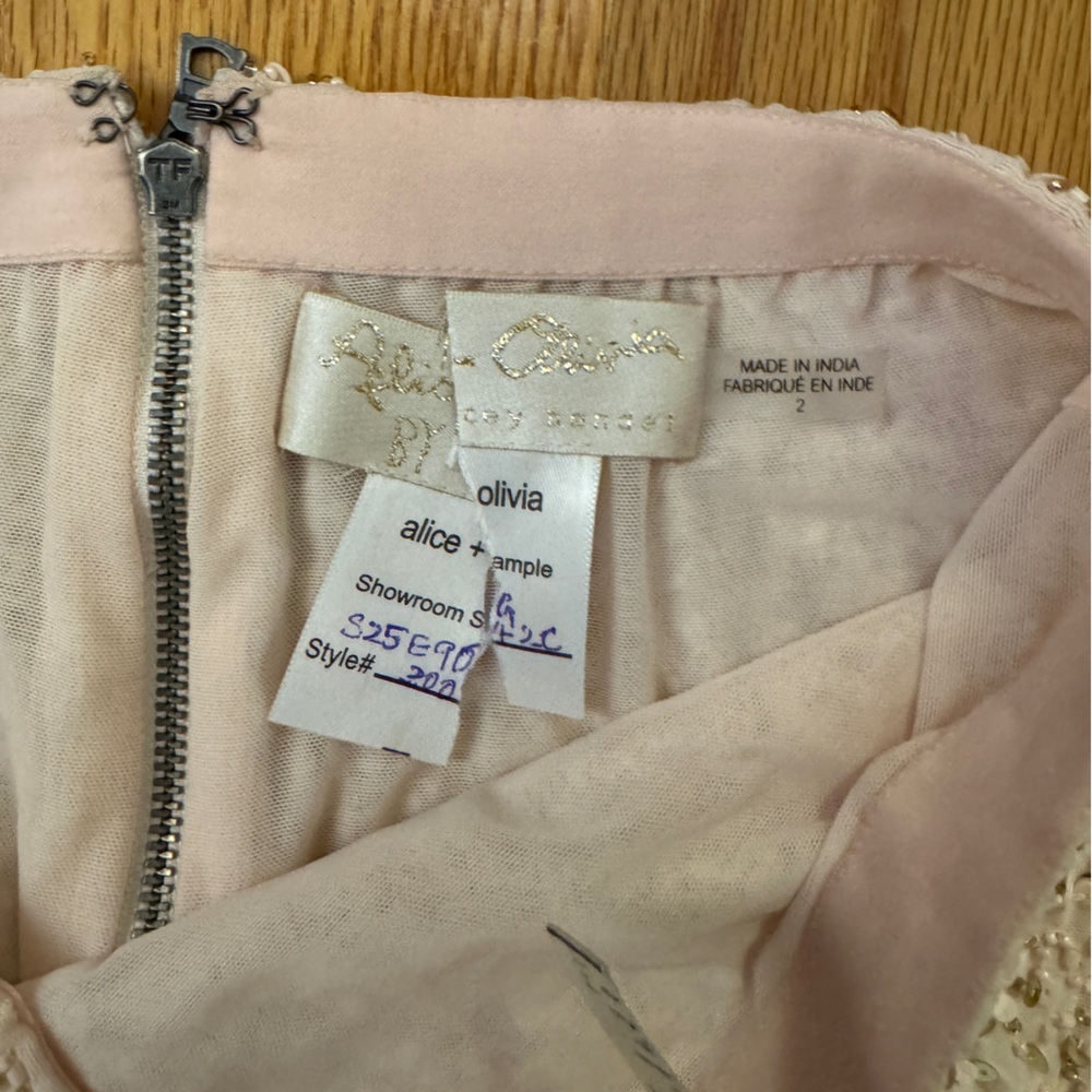 NEW Alice + Olivia Embellished Feather skirt - Picture 6 of 6